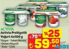 ACTİVİA PROBİYOTİK YOĞURT 4X100 G ACTİVİA PROBİYOTİK YOĞURT 4X100 G